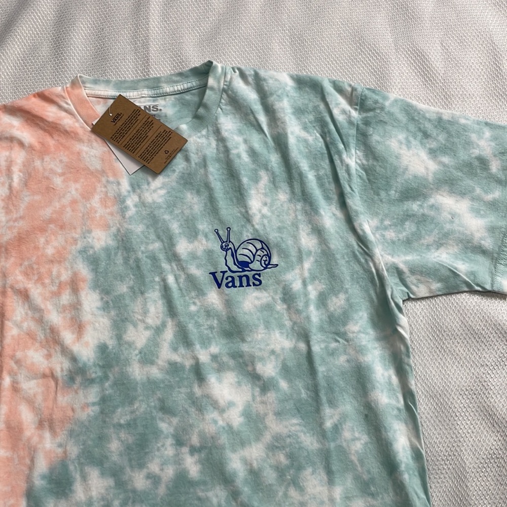 Vans mens tell a friend about Vans short sleeve tie Dye T-shirt off the wall - Picture 4 of 6